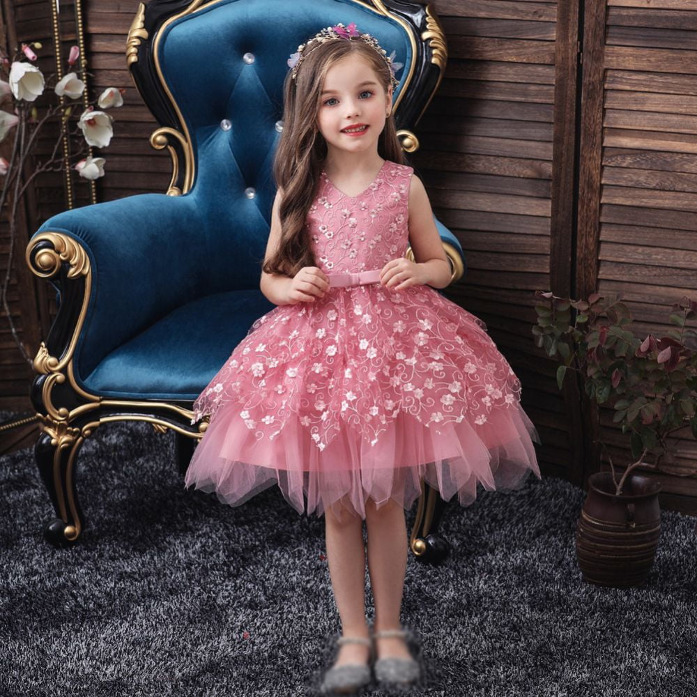 TotzTouch Girl Dress | Frock | Gown Knee Length, Poly Cotton Blend Fabric  Set of 2 (Sizes 6 to 12 Months, 1 to 2 Years, 2 to 3 Years, 3 to 4